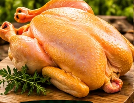 Ave entera preparada para cocinar